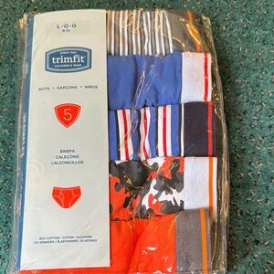 Trimfit Boys briefs 5pack multicolored. Large 8-10 NEW!